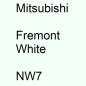 Preview: Mitsubishi, Fremont White, NW7.